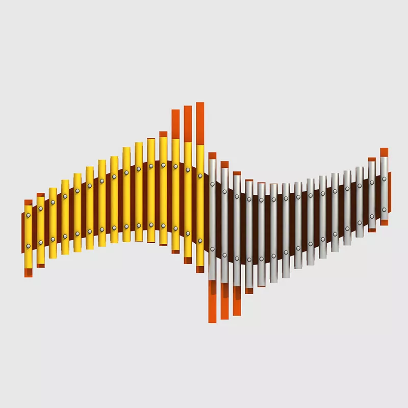 Alat Musik Luar Ruangan Handpipes Taman Bermain Paduan Aluminium